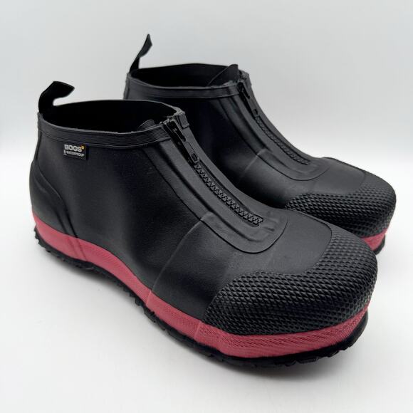 Bogs Mens Overshoe Zip Work Shoes US 9 EU 42 Black Composite Toe Waterproof NIB main image 4